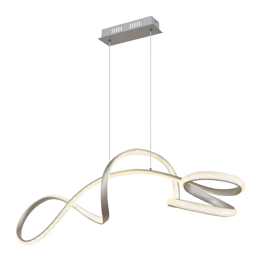 Globo - LED Lestenec na vrvici LED/40W/230V mat krom
