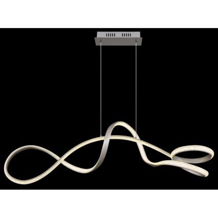 Globo - LED Lestenec na vrvici LED/40W/230V mat krom