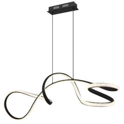 Globo - LED Lestenec na vrvici LED/40W/230V črna