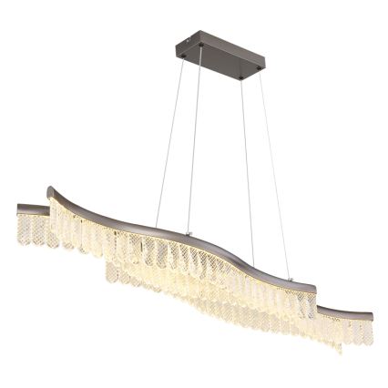 Globo - LED Lestenec na vrvici LED/35W/230V 3200K mat krom