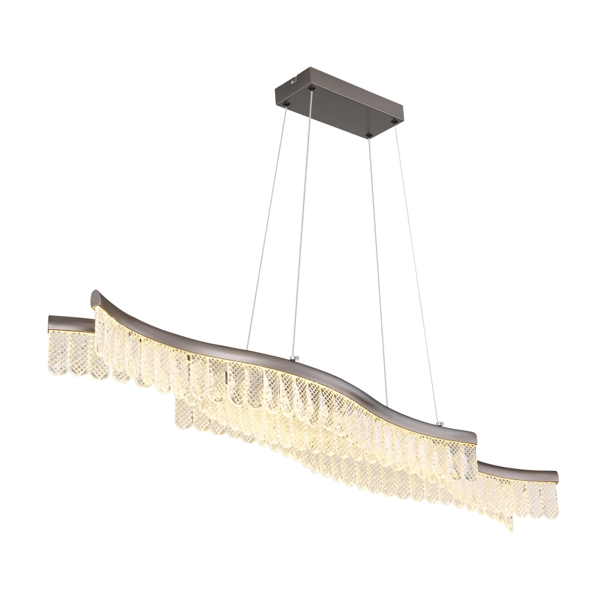 Globo - LED Lestenec na vrvici LED/35W/230V 3200K mat krom