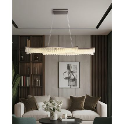 Globo - LED Lestenec na vrvici LED/35W/230V 3200K mat krom
