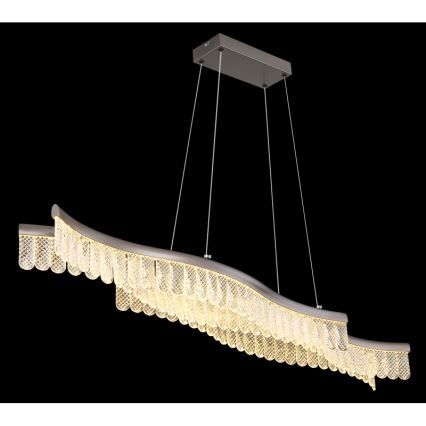Globo - LED Lestenec na vrvici LED/35W/230V 3200K mat krom