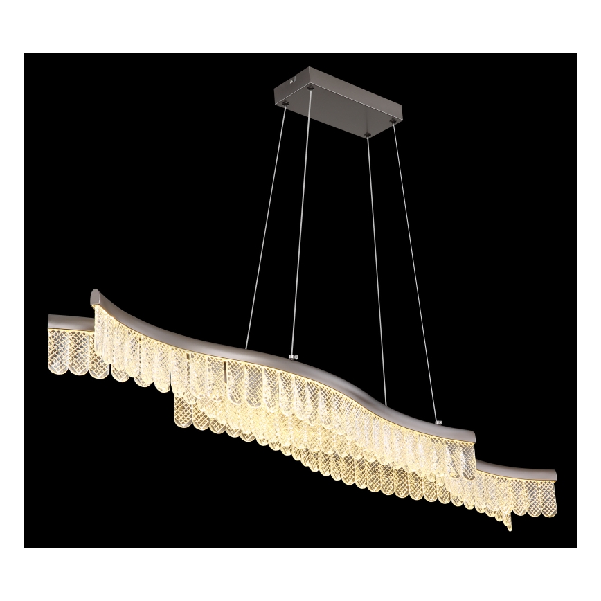 Globo - LED Lestenec na vrvici LED/35W/230V 3200K mat krom