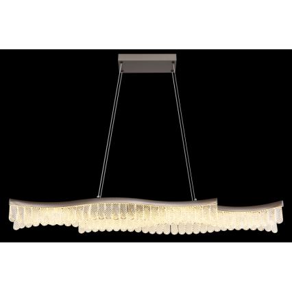 Globo - LED Lestenec na vrvici LED/35W/230V 3200K mat krom