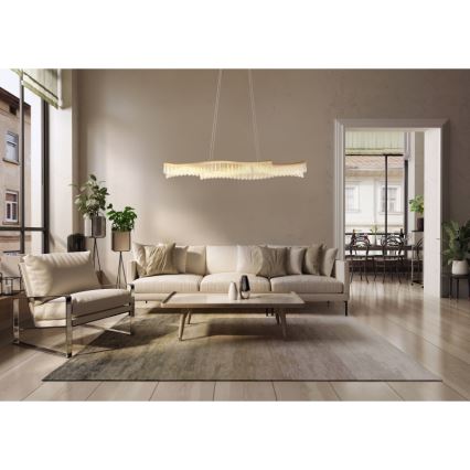 Globo - LED Lestenec na vrvici LED/35W/230V 3200K zlata