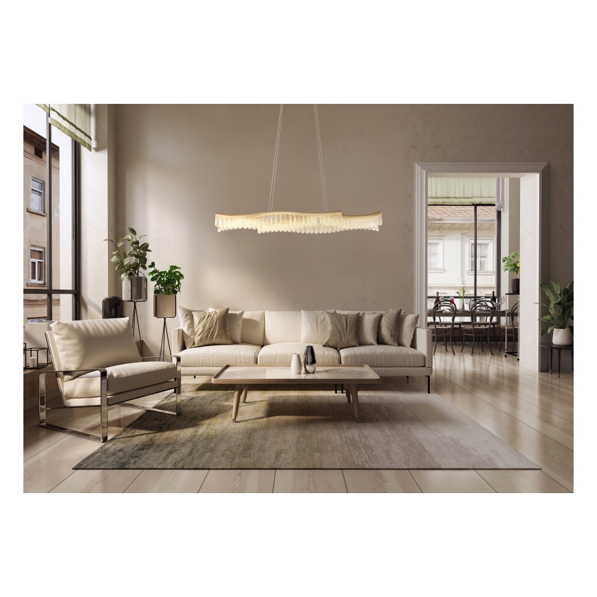 Globo - LED Lestenec na vrvici LED/35W/230V 3200K zlata