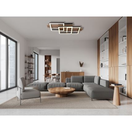 Globo - LED Stropna svetilka LED/24W/230V 3000K 33x58 cm rjava/črna