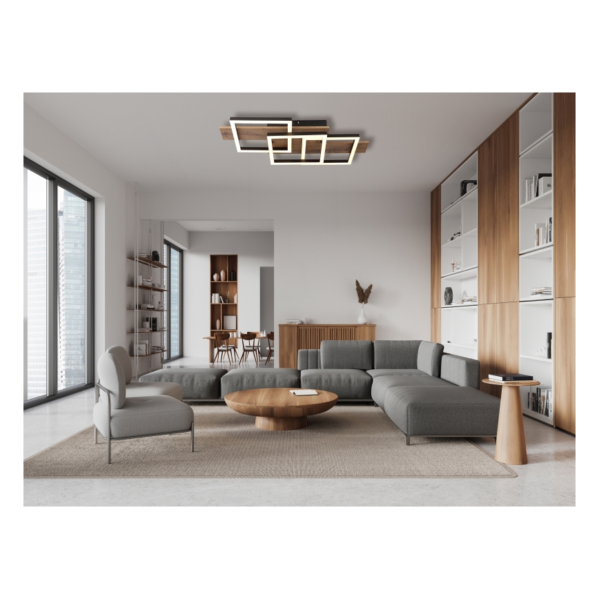 Globo - LED Stropna svetilka LED/24W/230V 3000K 33x58 cm rjava/črna