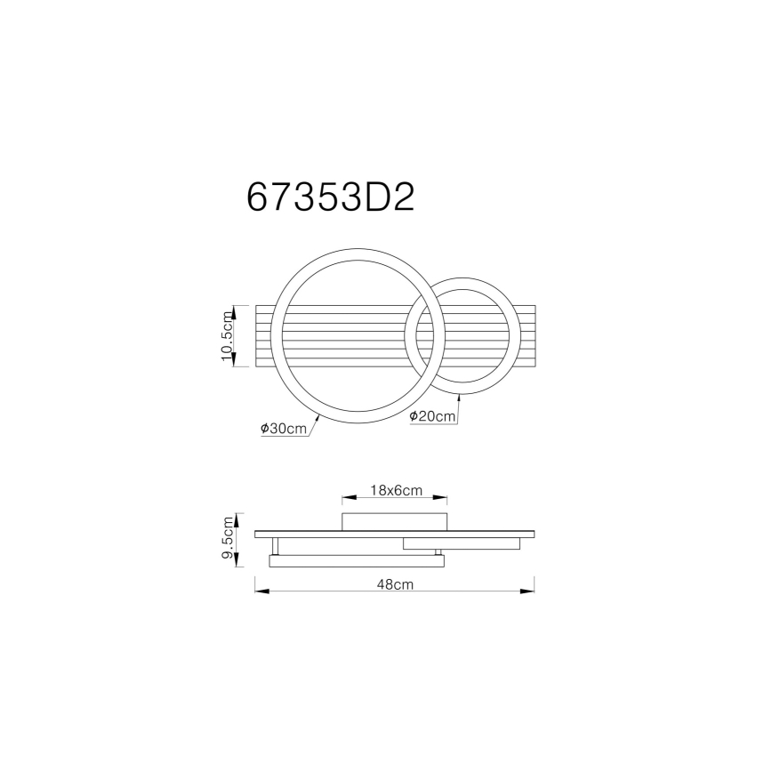 Globo - LED Stropna svetilka LED/18W/230V 3000K 30x48 cm