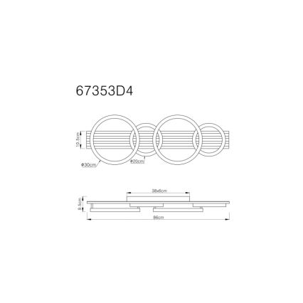 Globo - LED Stropna svetilka LED/30W/230V 3000K 30x86 cm