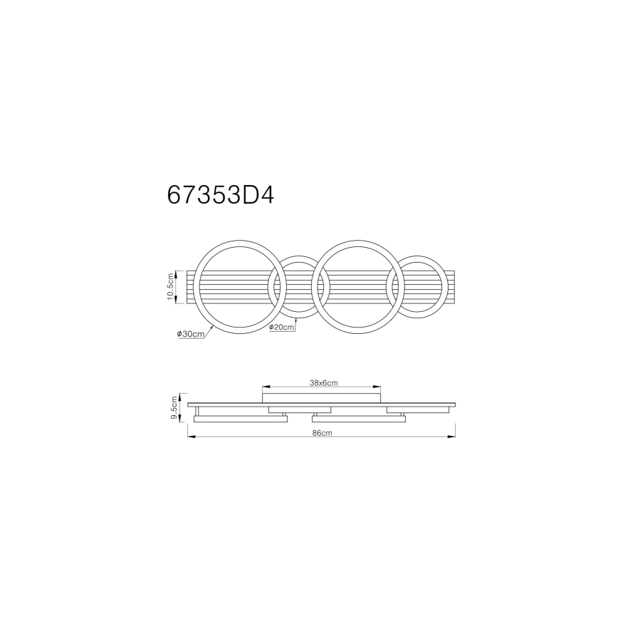Globo - LED Stropna svetilka LED/30W/230V 3000K 30x86 cm