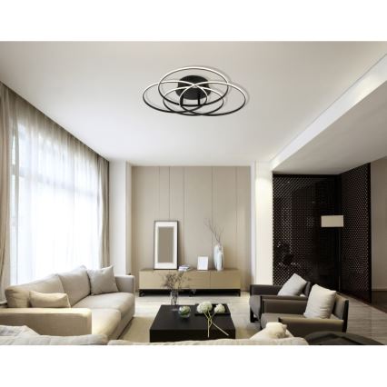 Globo - LED Stropna svetilka LED/55W/230V 4000K pr. 51,5 cm črna