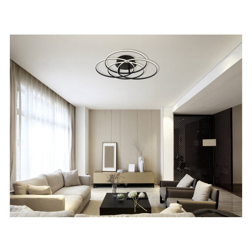 Globo - LED Stropna svetilka LED/55W/230V 4000K pr. 51,5 cm črna