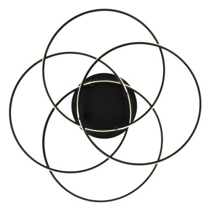 Globo - LED Stropna svetilka LED/55W/230V 4000K pr. 51,5 cm črna