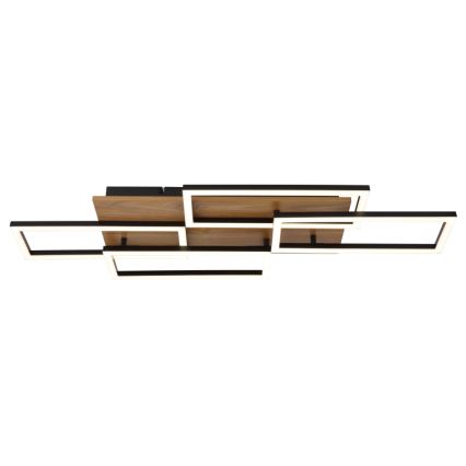 Globo - LED zatemnljivo stropno svetilo LED/40W/230V 2700-6500K 32,5x87,5 cm rjava/črna + daljinski upravljalnik