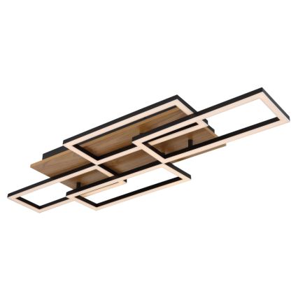 Globo - LED zatemnljivo stropno svetilo LED/40W/230V 2700-6500K 32,5x87,5 cm rjava/črna + daljinski upravljalnik