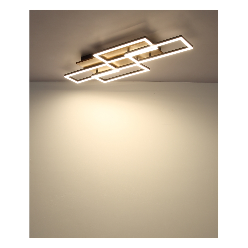 Globo - LED zatemnljivo stropno svetilo LED/40W/230V 2700-6500K 32,5x87,5 cm rjava/črna + daljinski upravljalnik