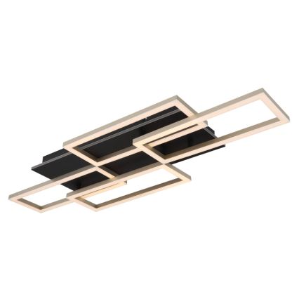 Globo - LED zatemnljivo stropno svetilo LED/40W/230V 2700-6500K 32,5x87,5 cm črna + daljinski upravljalnik