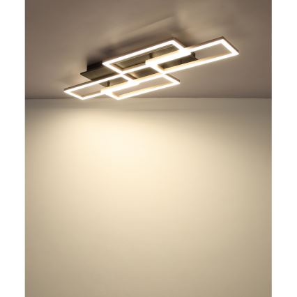 Globo - LED zatemnljivo stropno svetilo LED/40W/230V 2700-6500K 32,5x87,5 cm črna + daljinski upravljalnik