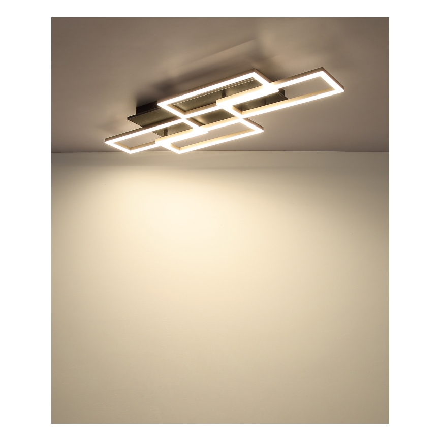 Globo - LED zatemnljivo stropno svetilo LED/40W/230V 2700-6500K 32,5x87,5 cm črna + daljinski upravljalnik