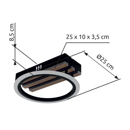Globo - LED stropna svetilka LED/10W/230V 3000/4200/6000K
