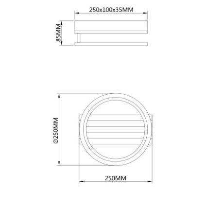 Globo - LED stropna svetilka LED/10W/230V 3000/4200/600K 25x25 cm