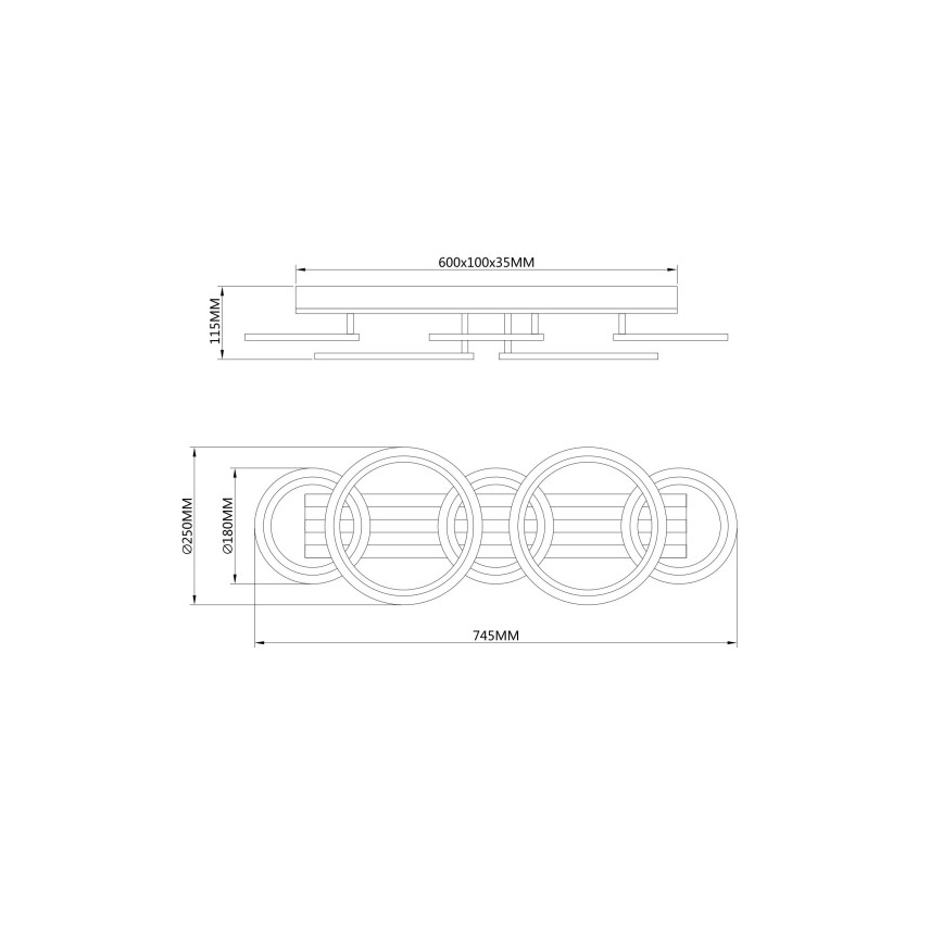 Globo - LED stropna svetilka LED/34W/230V 3000/4200/600K