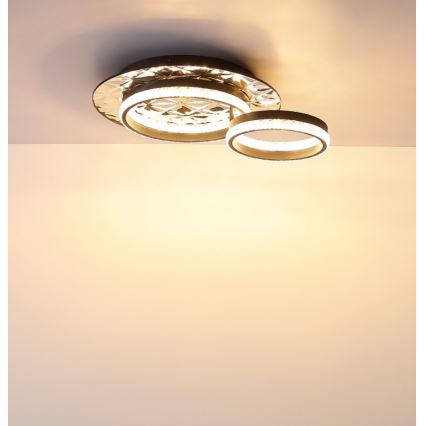 Globo - LED Stropna svetilka LED/24W/230V 3000K 40x50,5 cm črna/sijajni krom