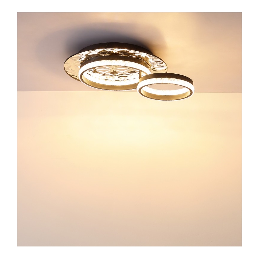 Globo - LED Stropna svetilka LED/24W/230V 3000K 40x50,5 cm črna/sijajni krom