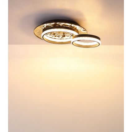 Globo - LED Stropna svetilka LED/24W/230V 3000K 40x50,5 cm črna/zlata