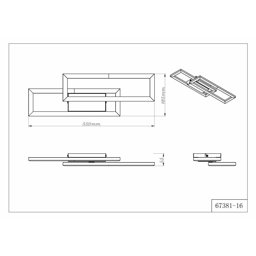 Globo - LED stropna svetilka LED/16W/230V 3000/4000/6000K