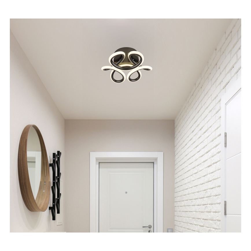 Globo - LED Stropna svetilka LED/24W/230V 2700/4000/6000K pr. 26 cm črna