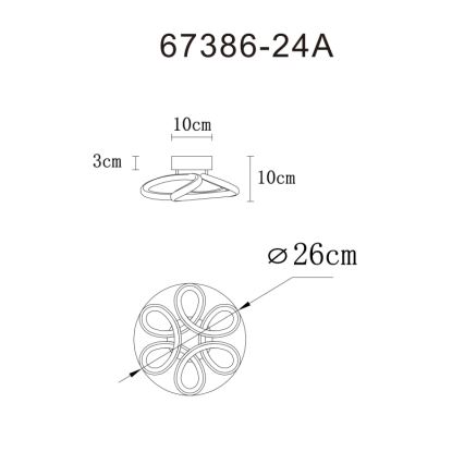 Globo - LED Stropna svetilka LED/24W/230V 2700/4000/6000K pr. 26 cm črna