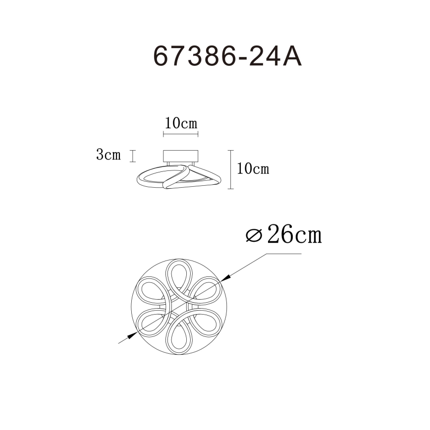 Globo - LED Stropna svetilka LED/24W/230V 2700/4000/6000K pr. 26 cm črna