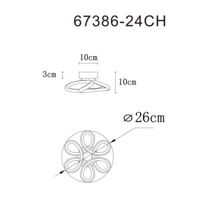 Globo - LED Stropna svetilka LED/24W/230V 2700/4000/6000K pr. 26 cm zlata