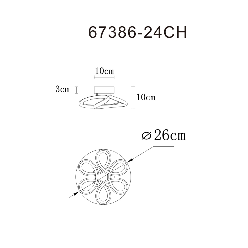 Globo - LED Stropna svetilka LED/24W/230V 2700/4000/6000K pr. 26 cm zlata