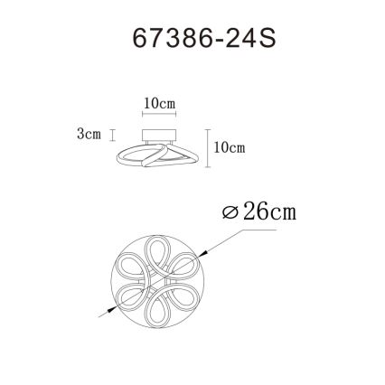 Globo - LED Stropna svetilka LED/24W/230V 2700/4000/6000K pr. 26 cm mat krom