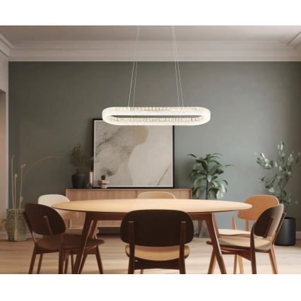 Globo - LED zatemnjevalni lestenec na kablu LED/40W/230V 2700-6000K prozoren + daljinski upravljalnik