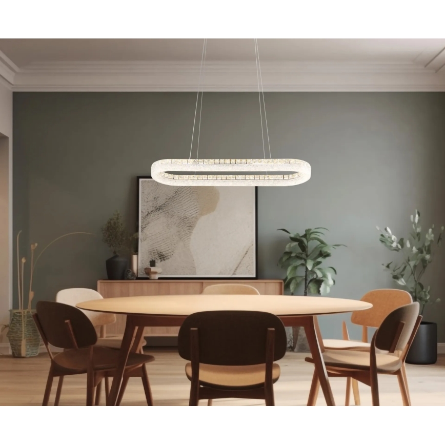 Globo - LED zatemnjevalni lestenec na kablu LED/40W/230V 2700-6000K prozoren + daljinski upravljalnik