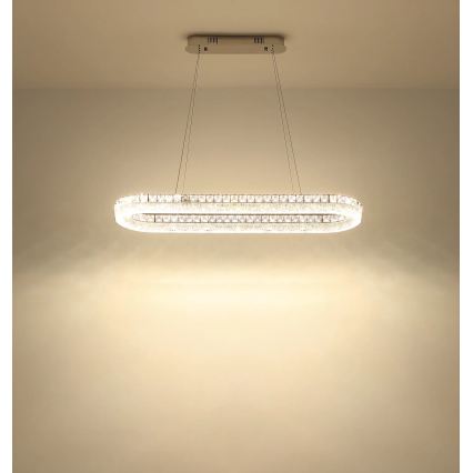 Globo - LED zatemnjevalni lestenec na kablu LED/40W/230V 2700-6000K prozoren + daljinski upravljalnik