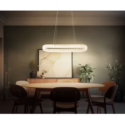 Globo - LED zatemnjevalni lestenec na kablu LED/40W/230V 2700-6000K prozoren + daljinski upravljalnik