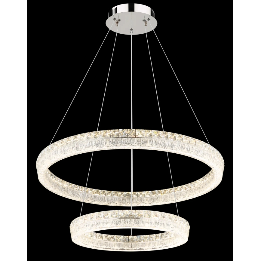 Globo - LED viseči lestenec na kablu z možnostjo zatemnitve LED/72W/230V 2700-6000K, prozorno steklo + daljinski upravljalnik