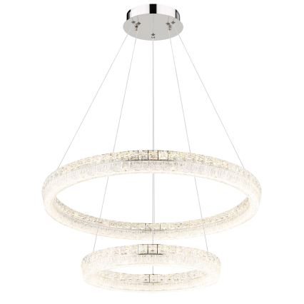 Globo - LED viseči lestenec na kablu z možnostjo zatemnitve LED/72W/230V 2700-6000K, prozorno steklo + daljinski upravljalnik