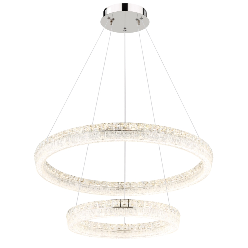 Globo - LED viseči lestenec na kablu z možnostjo zatemnitve LED/72W/230V 2700-6000K, prozorno steklo + daljinski upravljalnik