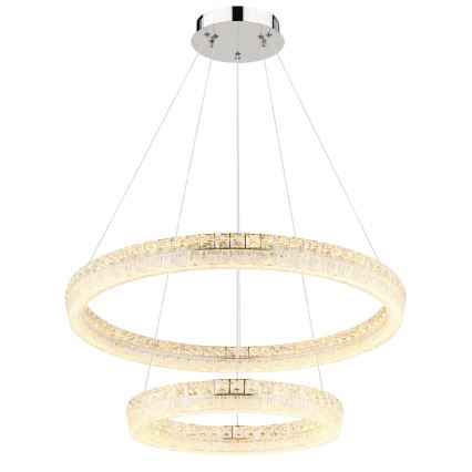 Globo - LED viseči lestenec na kablu z možnostjo zatemnitve LED/72W/230V 2700-6000K, prozorno steklo + daljinski upravljalnik