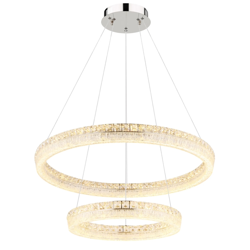 Globo - LED viseči lestenec na kablu z možnostjo zatemnitve LED/72W/230V 2700-6000K, prozorno steklo + daljinski upravljalnik