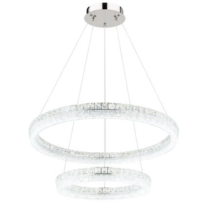 Globo - LED viseči lestenec na kablu z možnostjo zatemnitve LED/72W/230V 2700-6000K, prozorno steklo + daljinski upravljalnik
