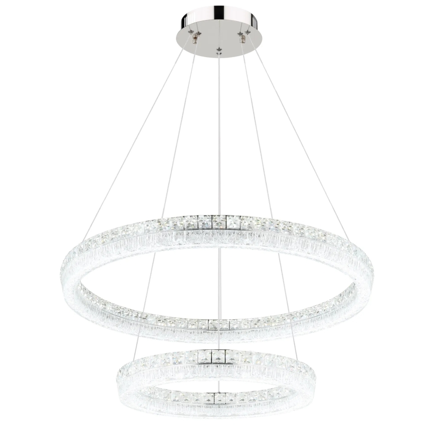 Globo - LED viseči lestenec na kablu z možnostjo zatemnitve LED/72W/230V 2700-6000K, prozorno steklo + daljinski upravljalnik
