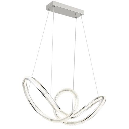 Globo - LED zatemljiv viseči lestenec na kablu LED/45W/230V 2700-6000K sijajni krom + daljinski upravljalnik